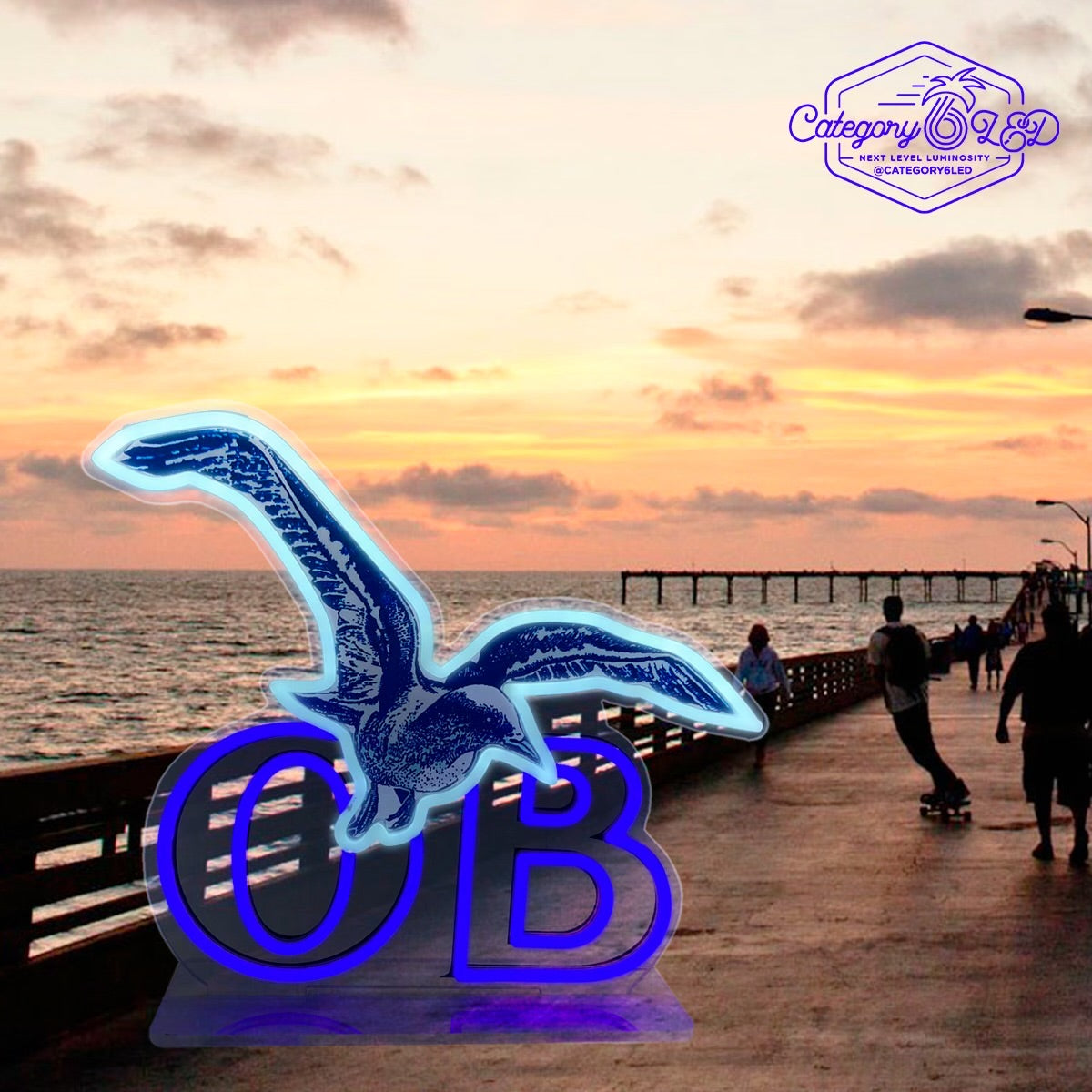 Ocean Beach, Ca. (OB), LED Sign (Available Now) | Category6LED