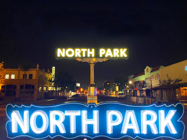 North Park, Ca. LED Light Sign | Category 6 LED | Category6LED